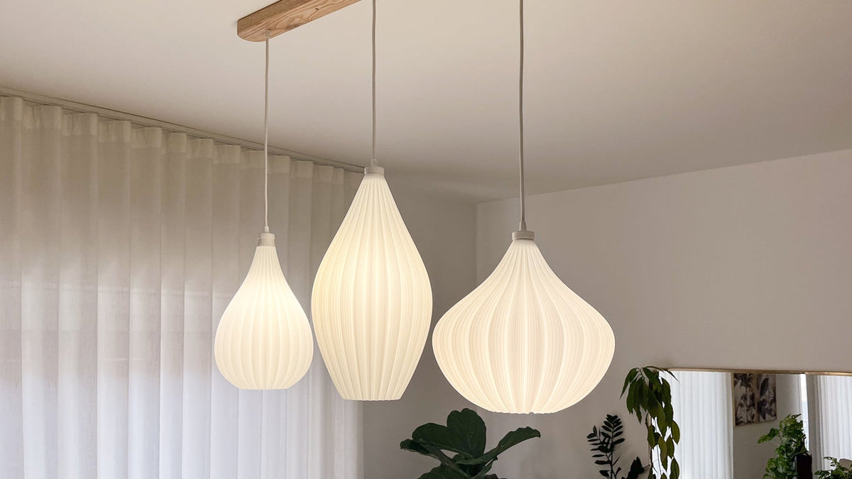 Lampadario a Sospensione Naturale in Bio-Plastica