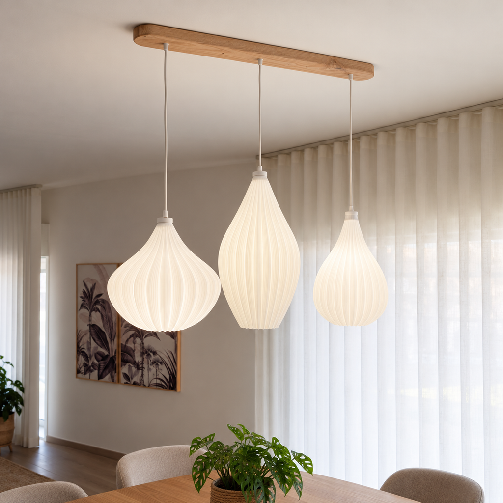 Lampadario a Sospensione Naturale in Bio-Plastica
