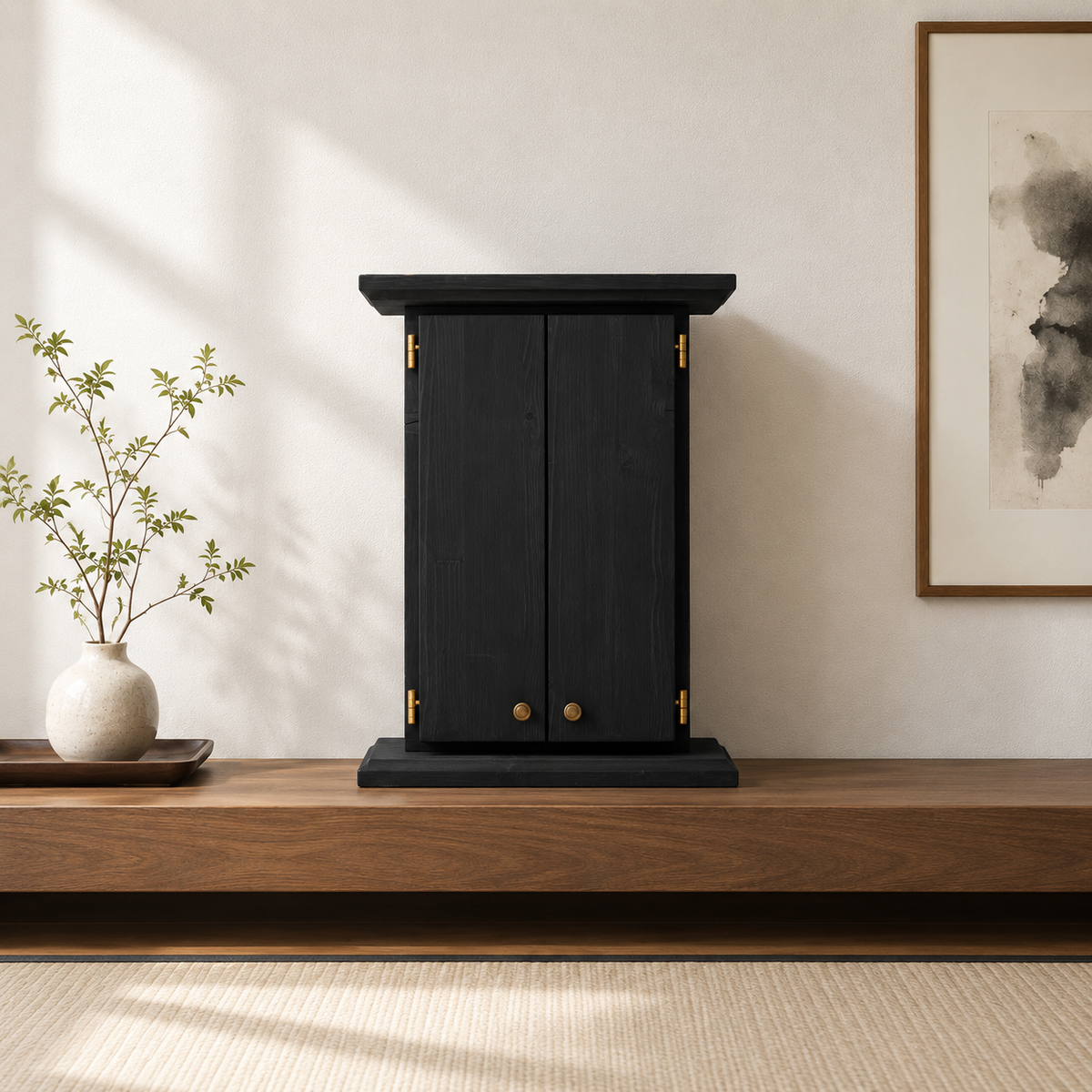 Butsudan - altare buddista in legno (nero)