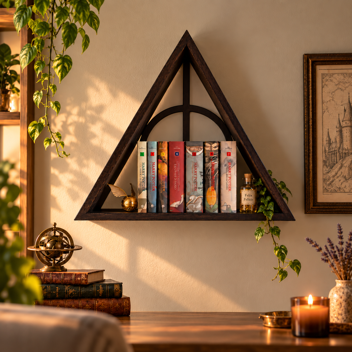 Libreria a Tema Harry Potter – Simbolo dei Doni della Morte
