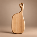Tagliere in frassino con manico e forma incurvata – 18 × 28 cm
