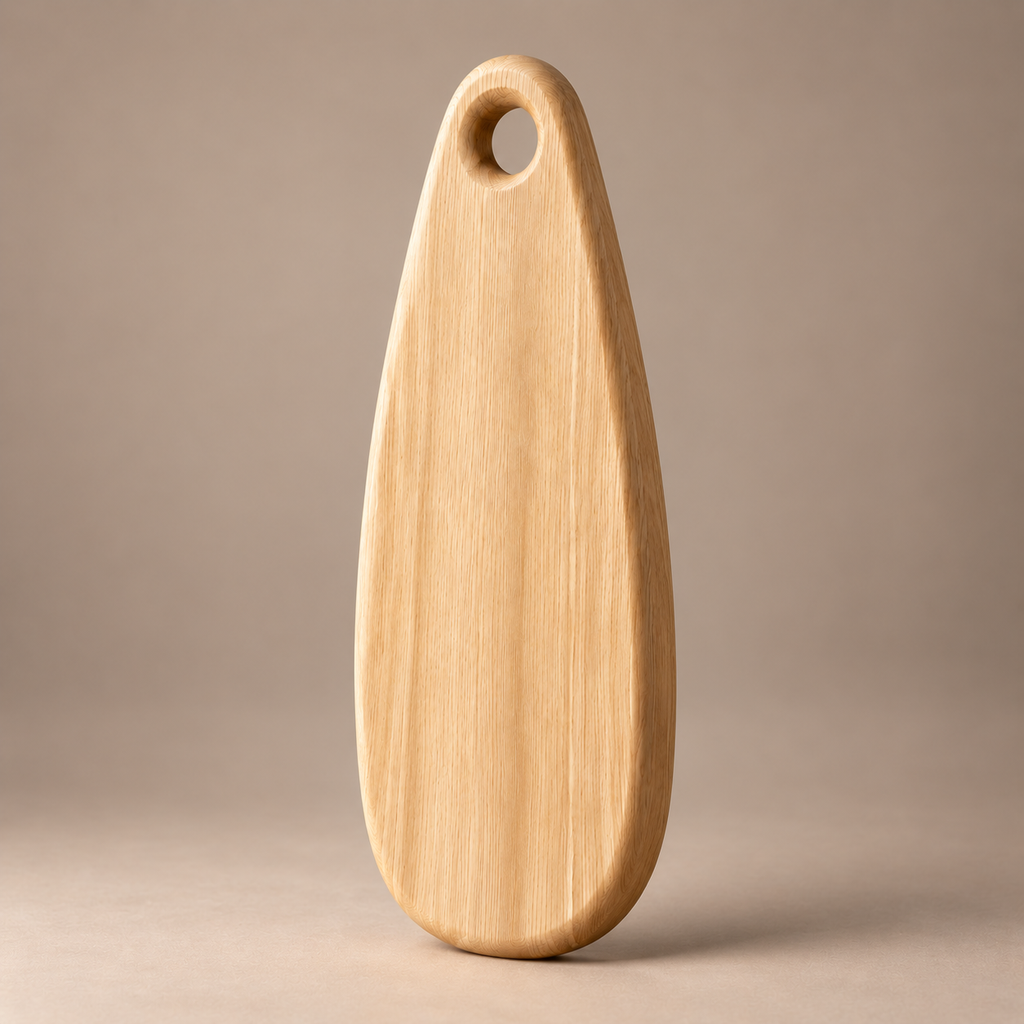 Tagliere ovale in frassino massello – 20 × 50 cm