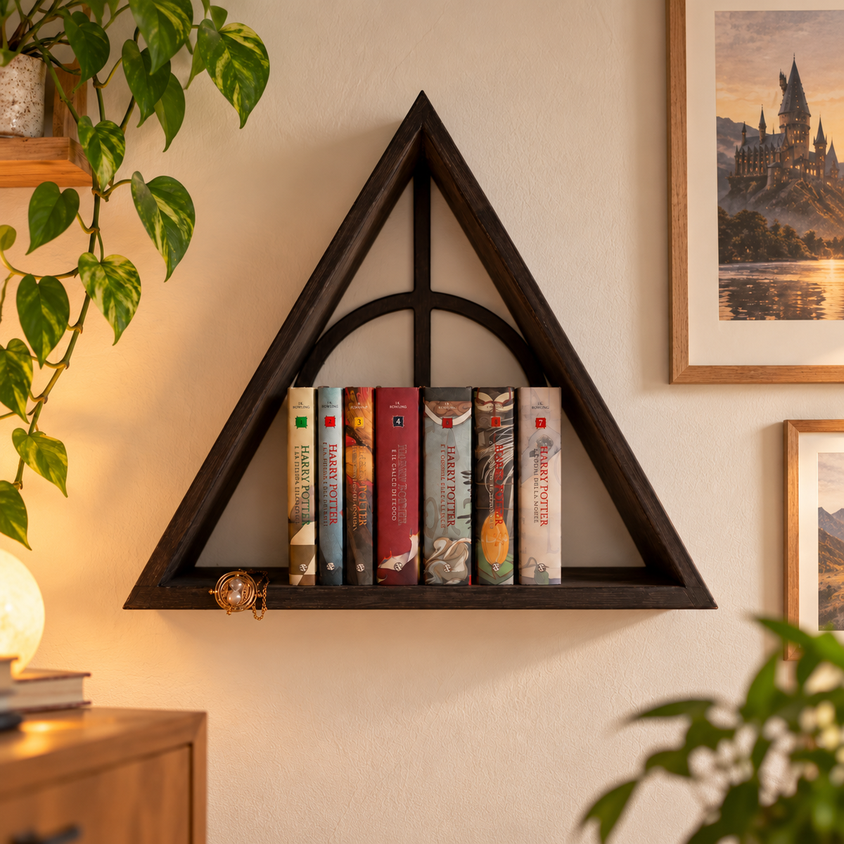 Libreria a Tema Harry Potter – Simbolo dei Doni della Morte