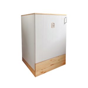 Mobile copri lavatrice in legno naturale
