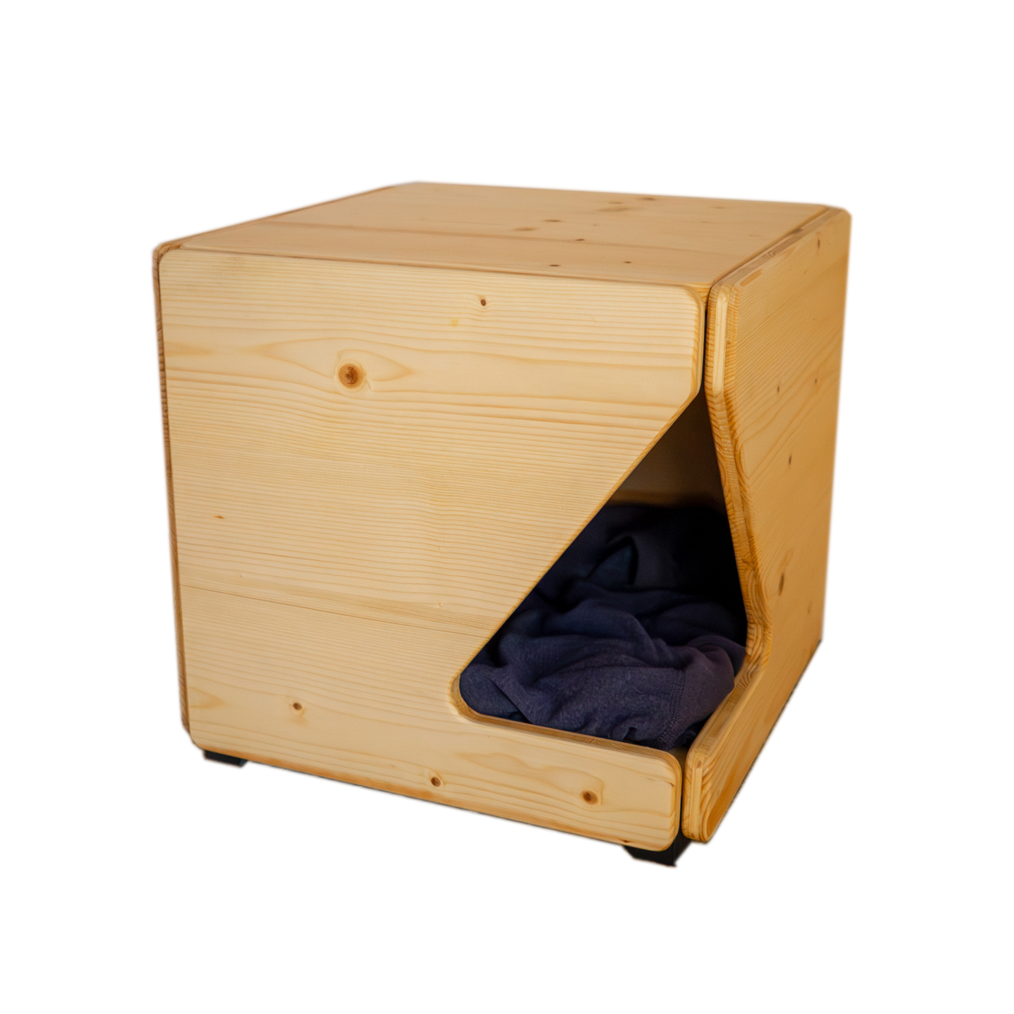 Cuccia per Gatti in Legno di Abete Naturale